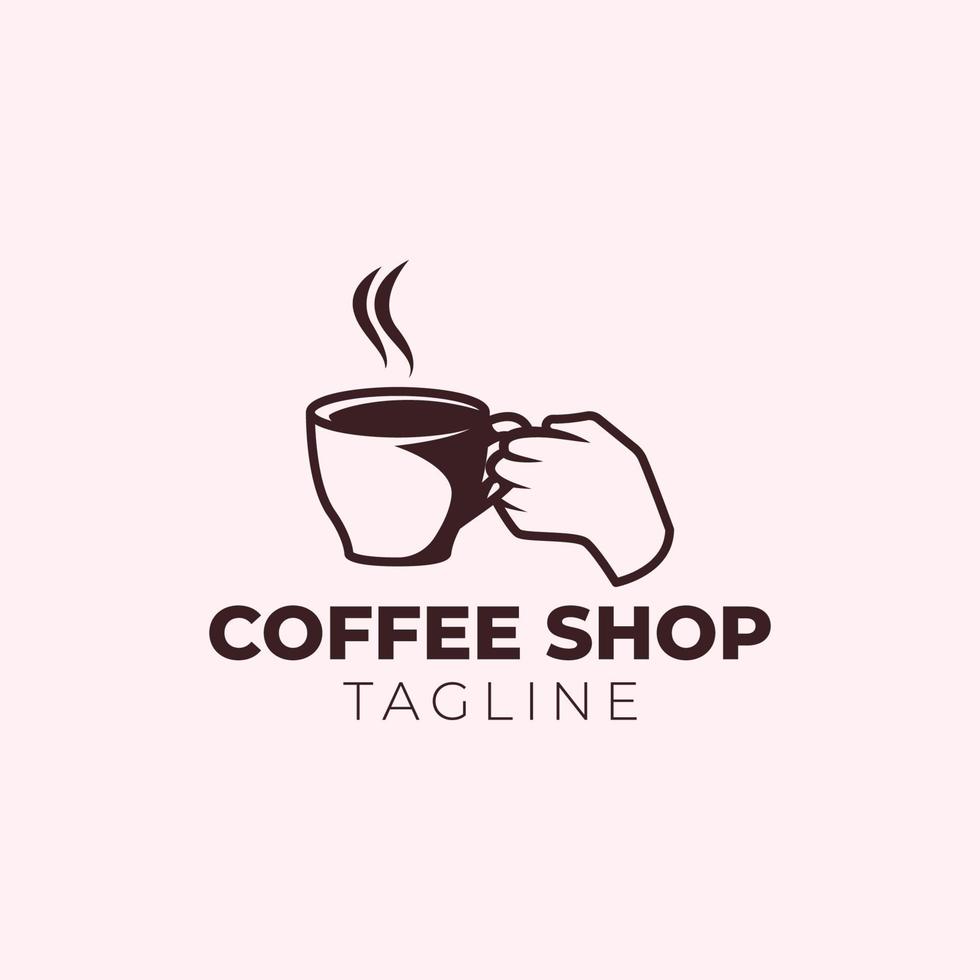 design del logo retrò del caffè vettore