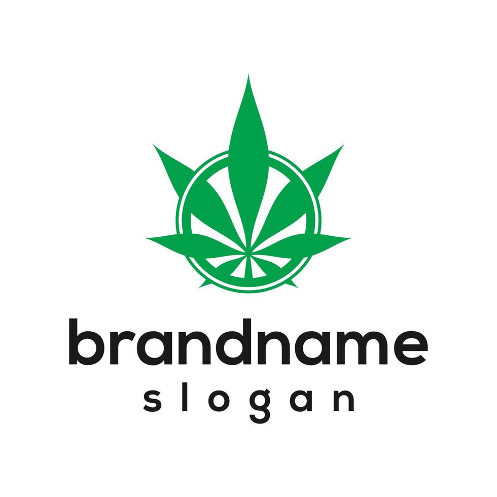 grafica vettoriale del modello di progettazione del logo di cannabis