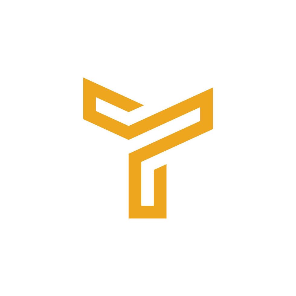 concetto di vettore di design del logo della lettera y.