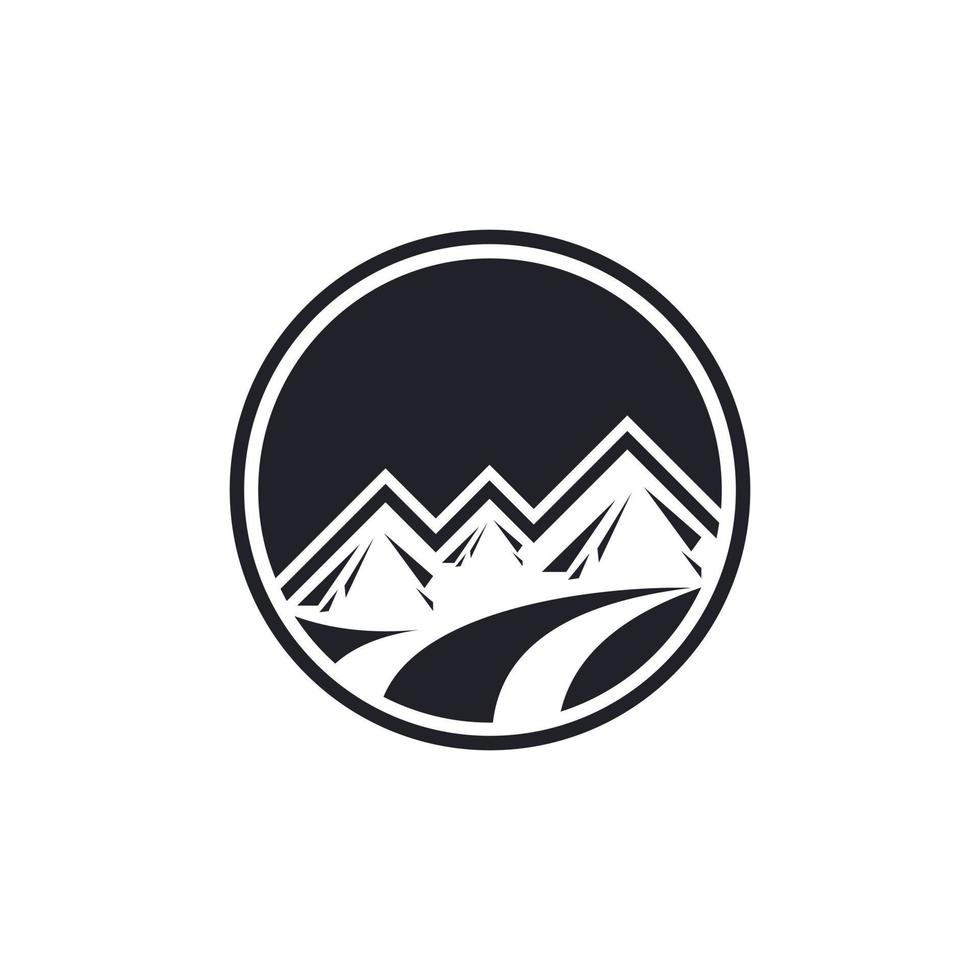 modello di progettazione del logo di vettore di montagna. logo della montagna.