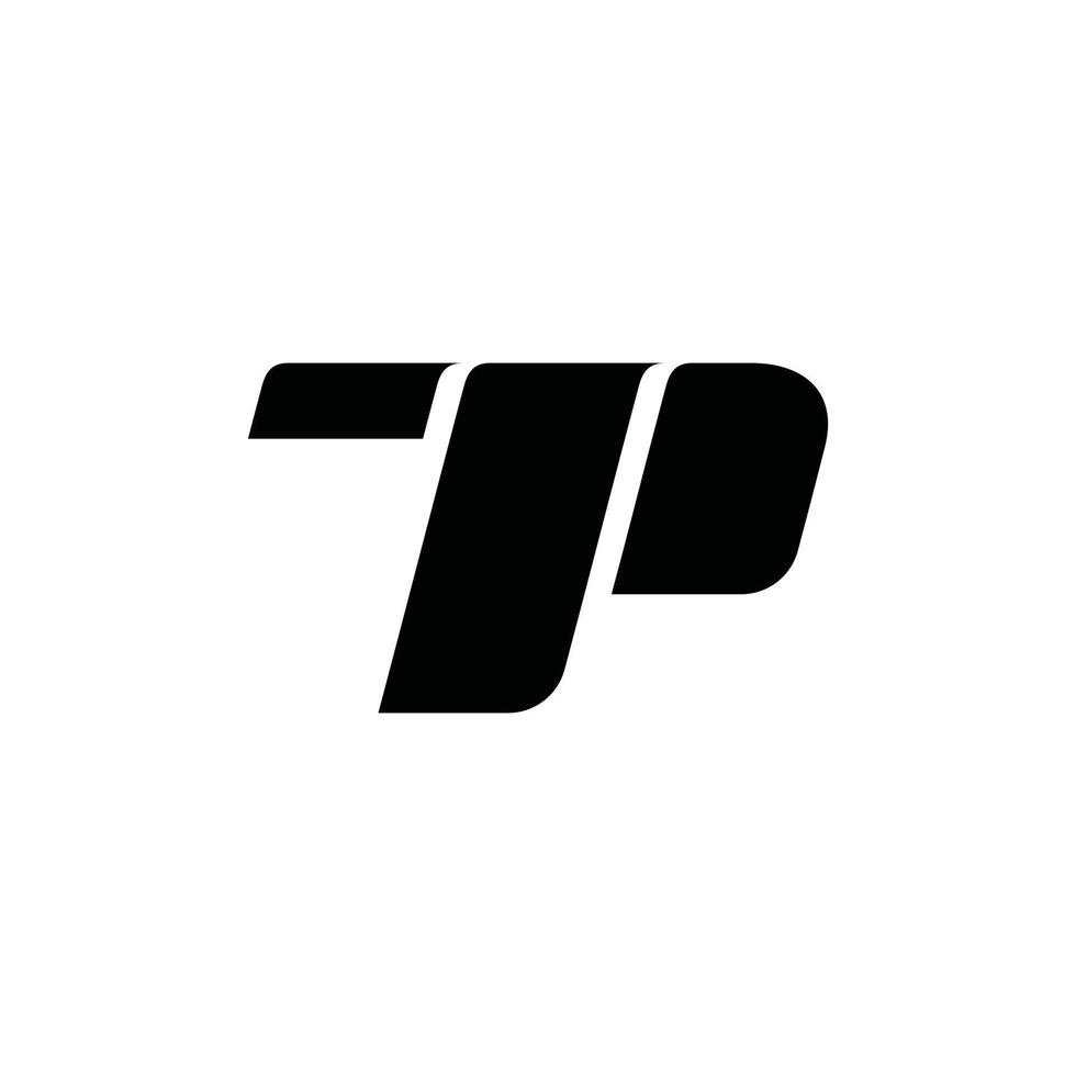 pt o tp vettore di progettazione del logo della lettera iniziale