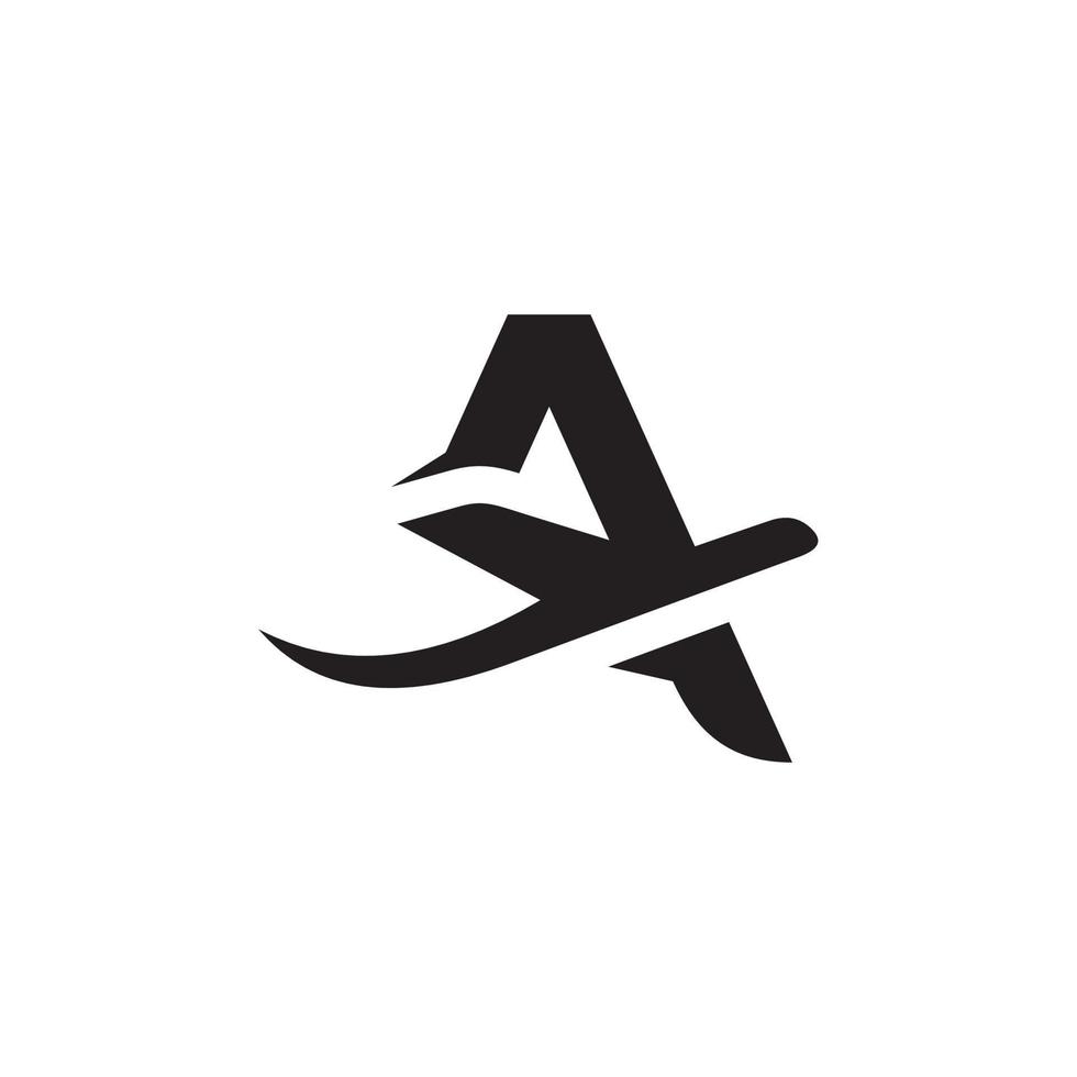 logo design di un aeroplano astratto vettore