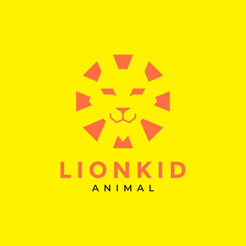 testa leone splendere sole moderno logo design grafico vettoriale simbolo icona illustrazione idea creativa