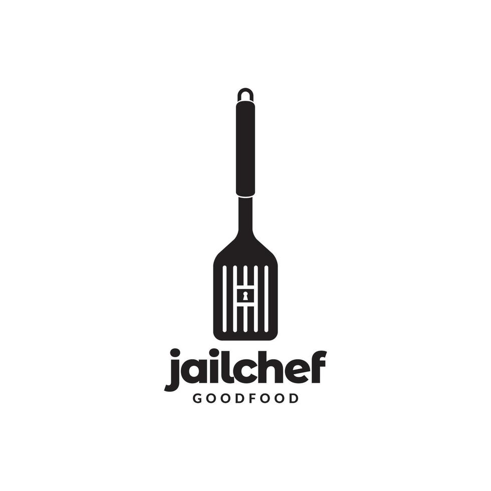 carcere chef logo design grafico vettoriale simbolo icona illustrazione idea creativa