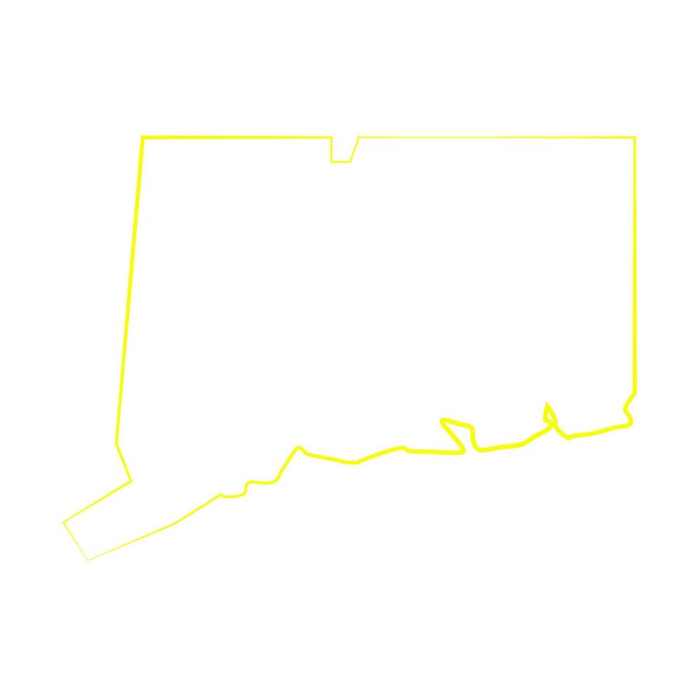 Connecticut mappa su sfondo bianco vettore