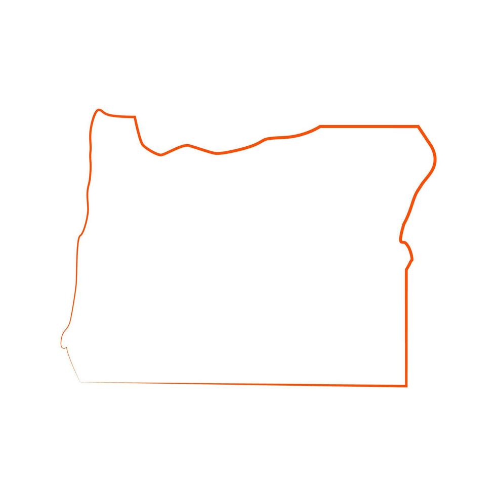 mappa dell'oregon su sfondo bianco vettore