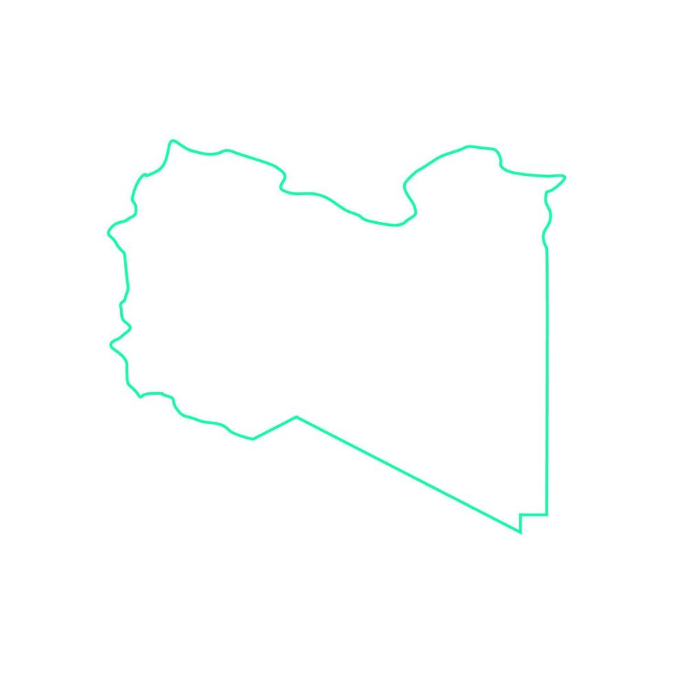 mappa della Libia su sfondo bianco vettore