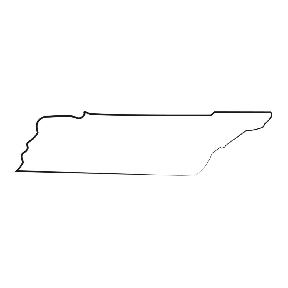 mappa del Tennessee illustrata vettore