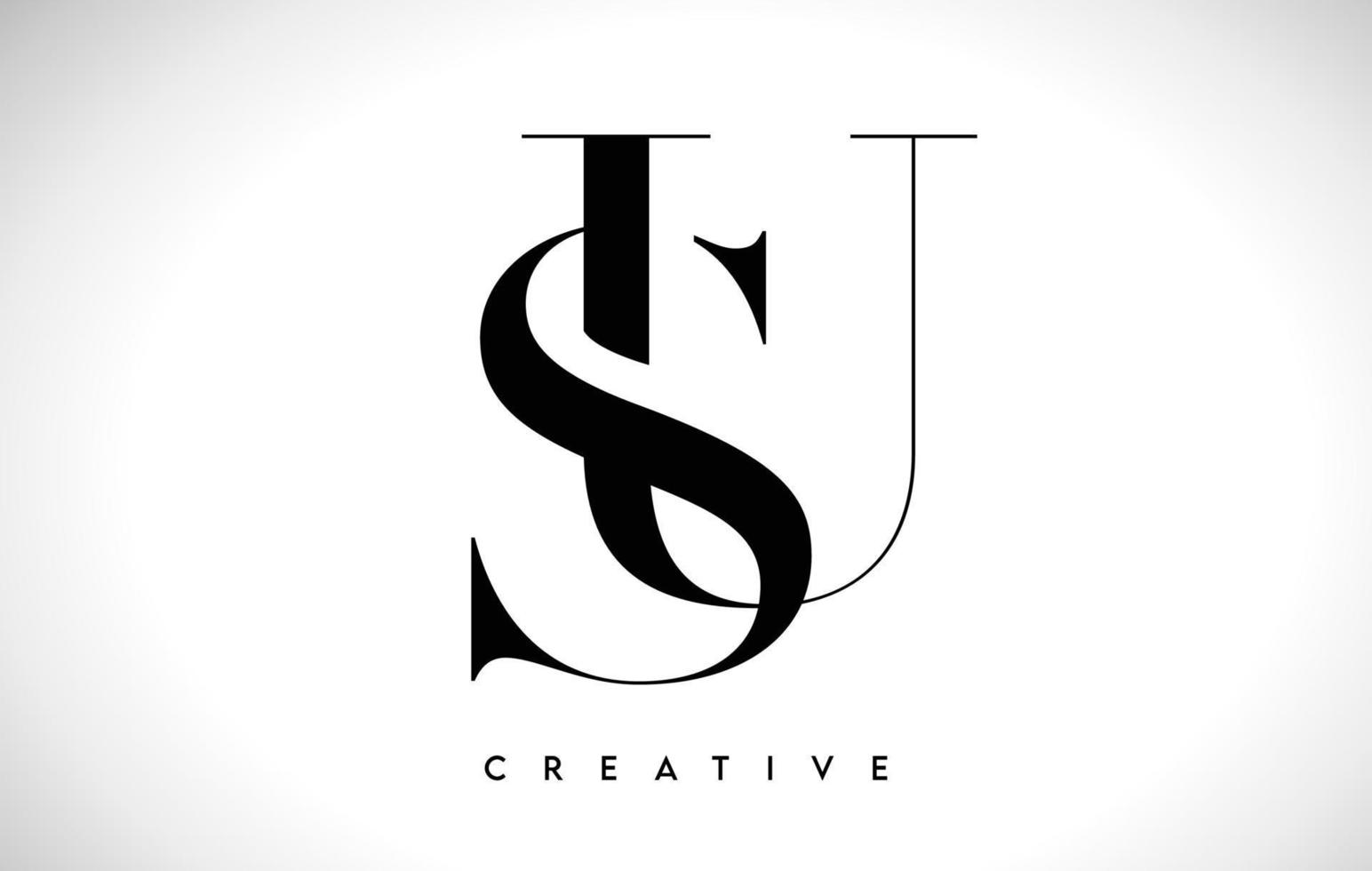 noi disegno artistico del logo della lettera con carattere serif nei colori bianco e nero illustrazione vettoriale