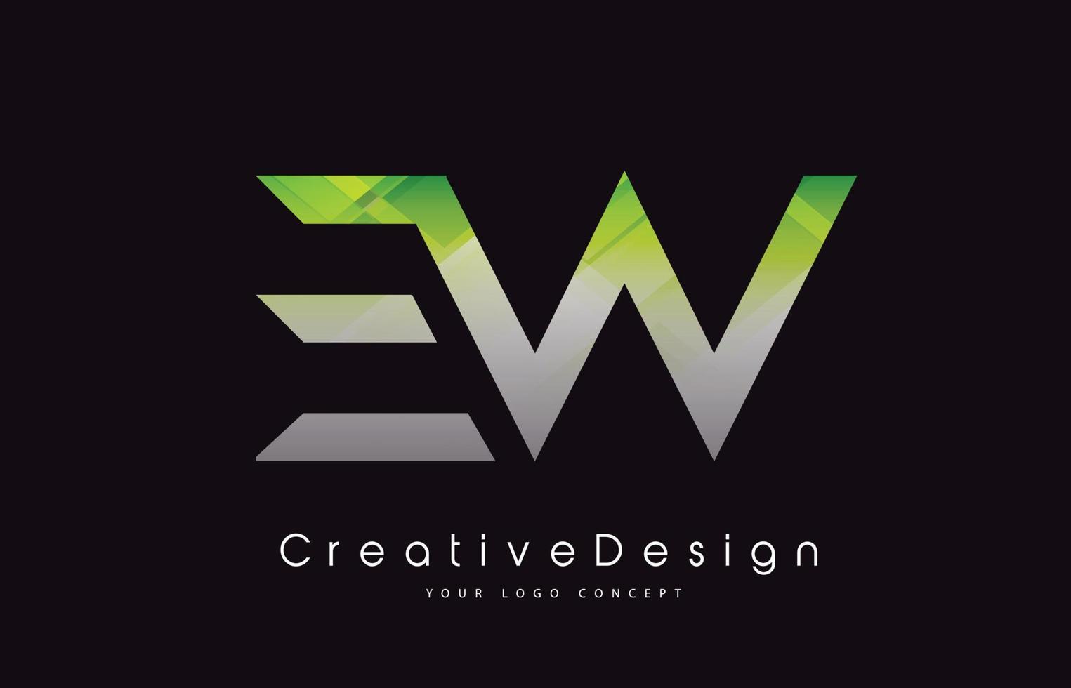 nuova lettera logo design. struttura verde icona creativa lettere moderne logo vettoriale. vettore