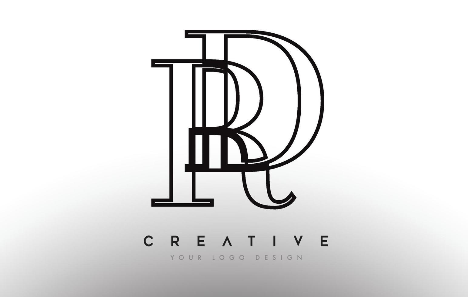 dr rd lettera design logo logo icona concetto con carattere serif e classico stile elegante look vettore