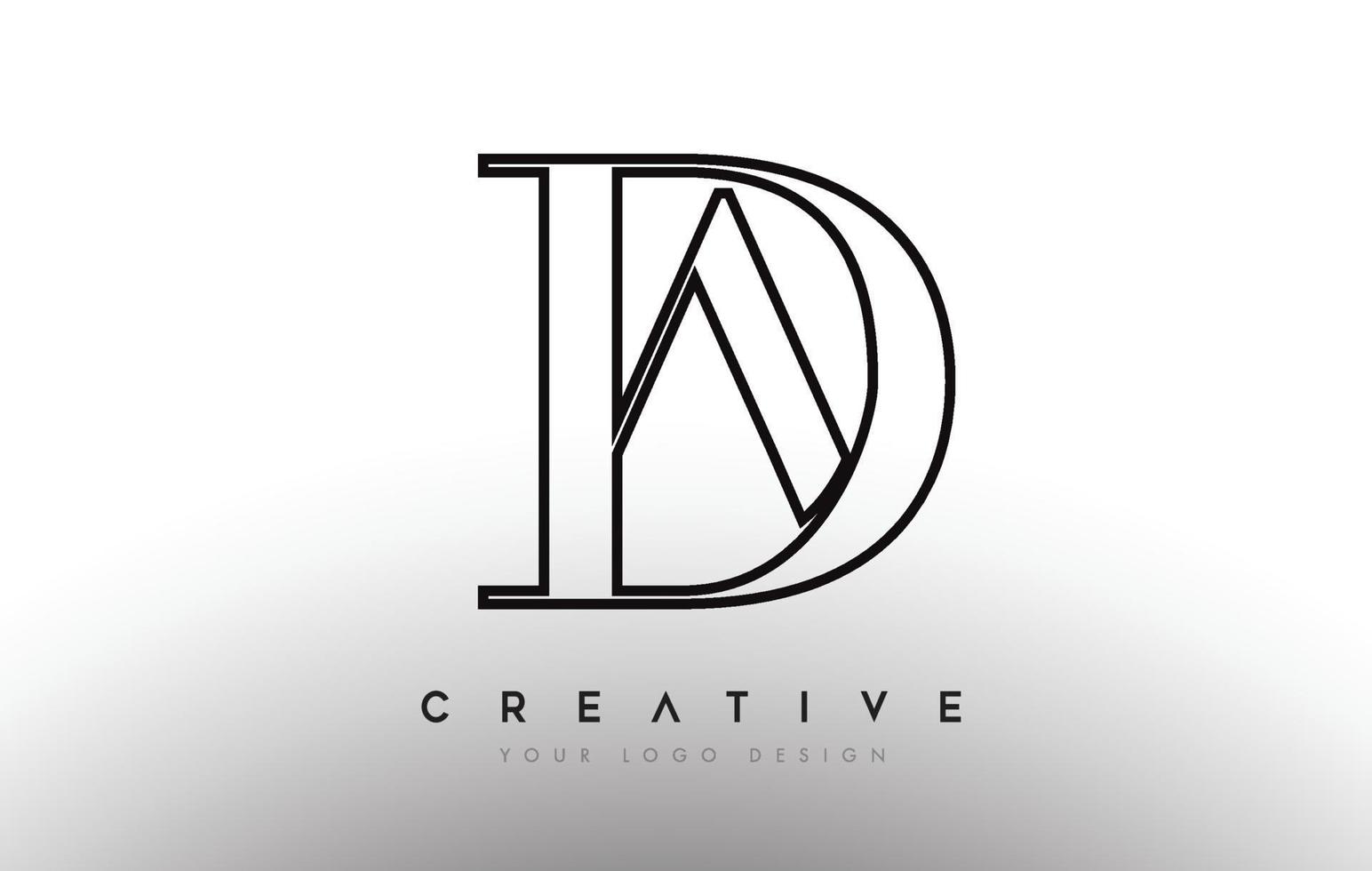 da da letter design logo logotype icon concept con font serif e classico stile elegante look vector