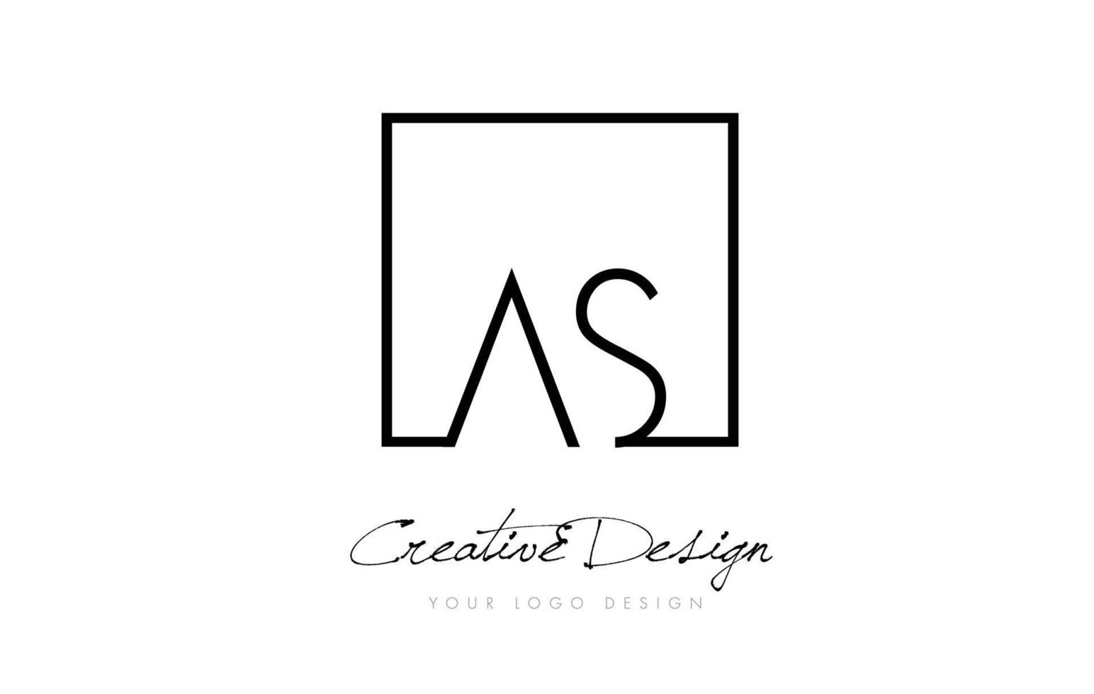 come design del logo con lettera cornice quadrata con colori bianco e nero. vettore