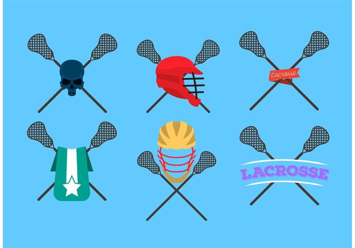 Vettori di logo di bastoncini di lacrosse