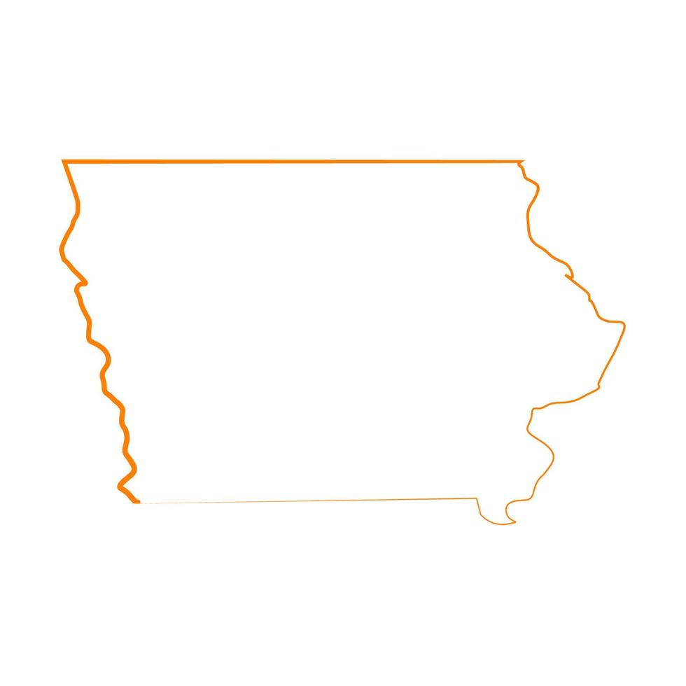 mappa iowa su sfondo bianco vettore