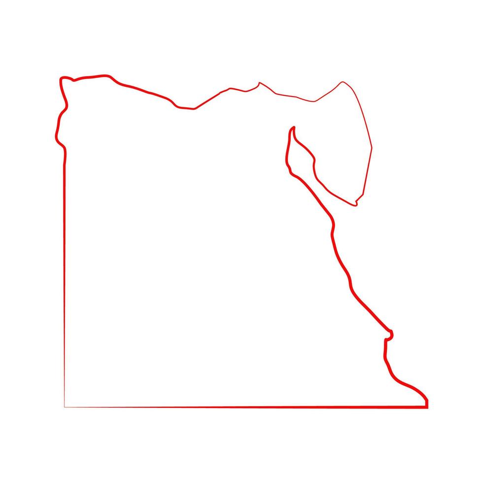 mappa dell'egitto su sfondo bianco vettore