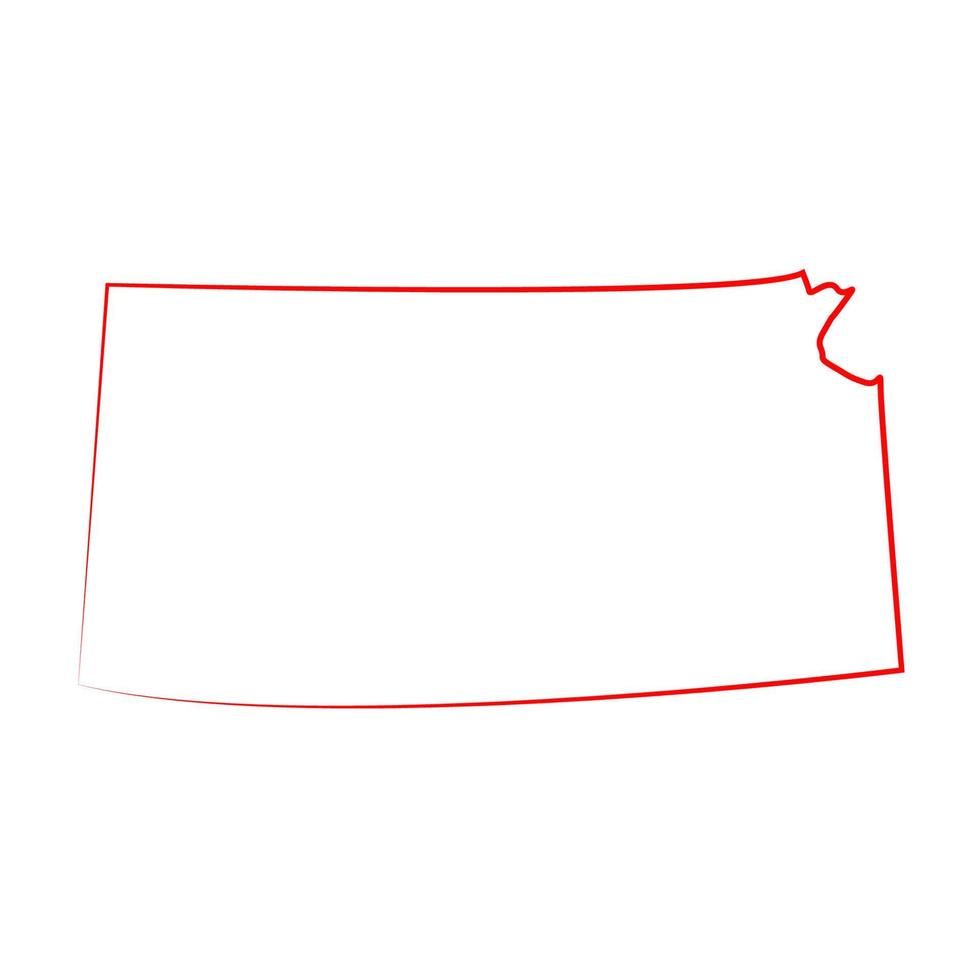 mappa del kansas su sfondo bianco vettore