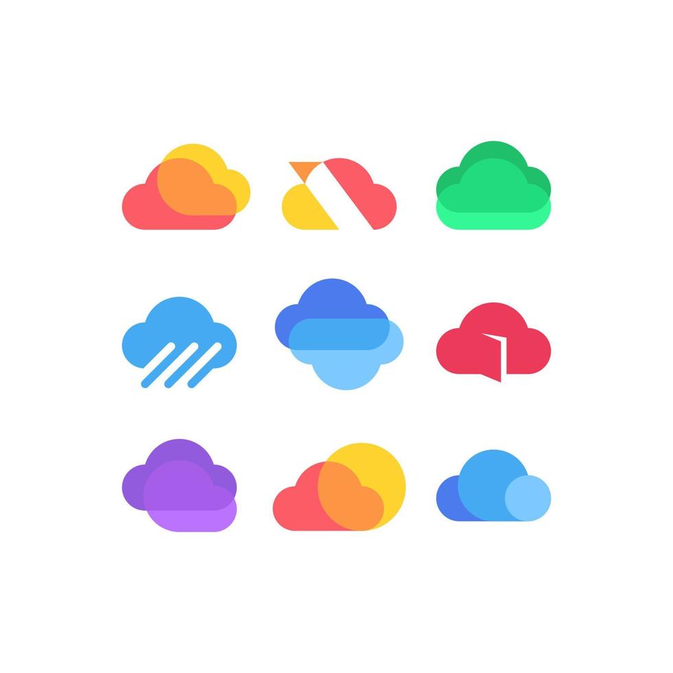 grafica vettoriale del modello di progettazione del logo cloud