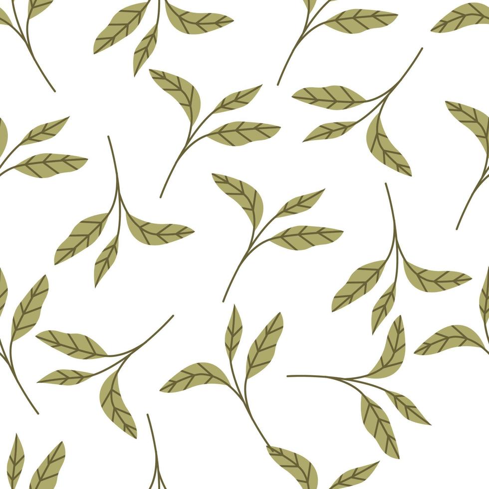 modello senza cuciture verde matcha. le foglie di matcha sono un alimento biologico a base di erbe. cultura del tè giapponese. cultura asiatica. vettore