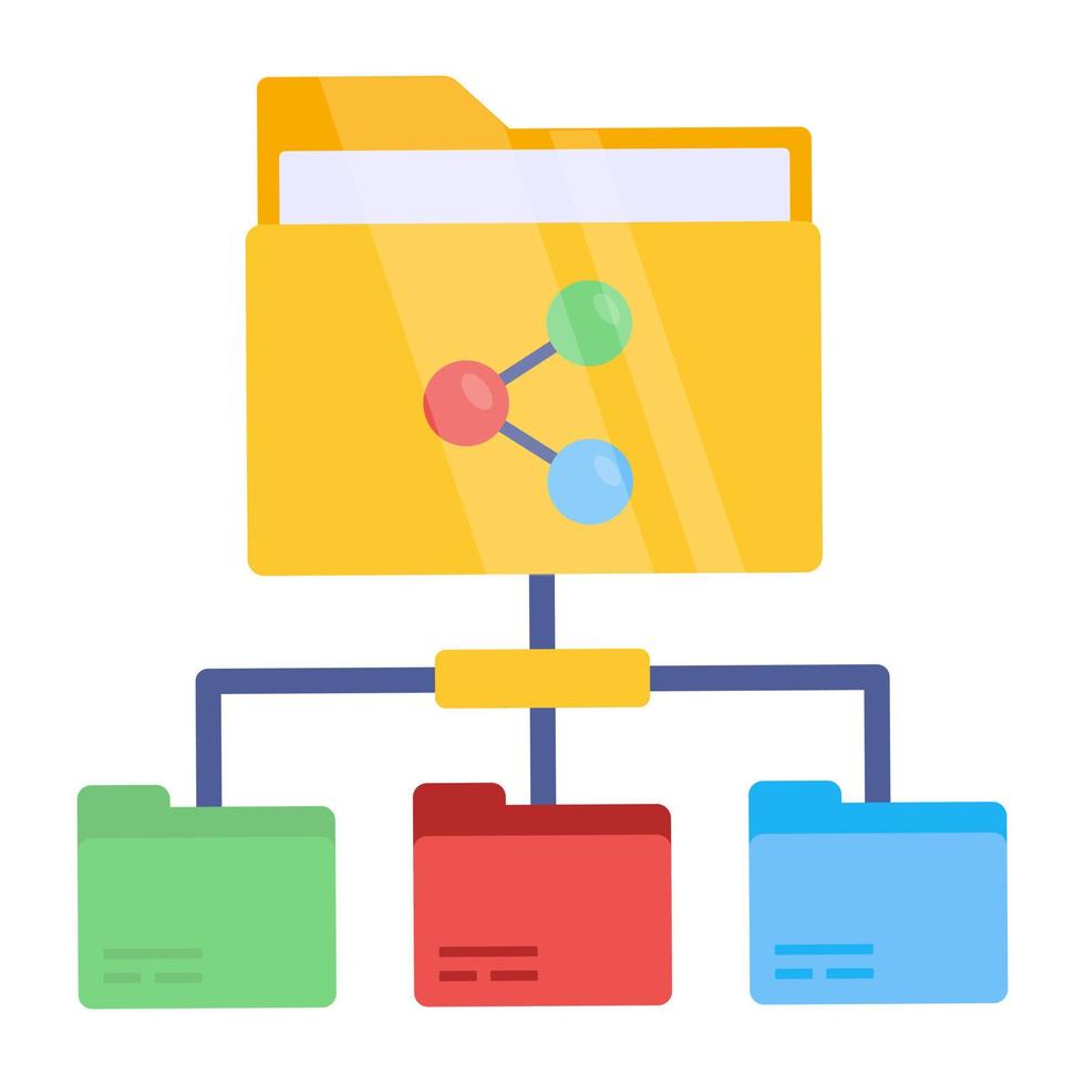 disegno vettoriale della cartella condivisa