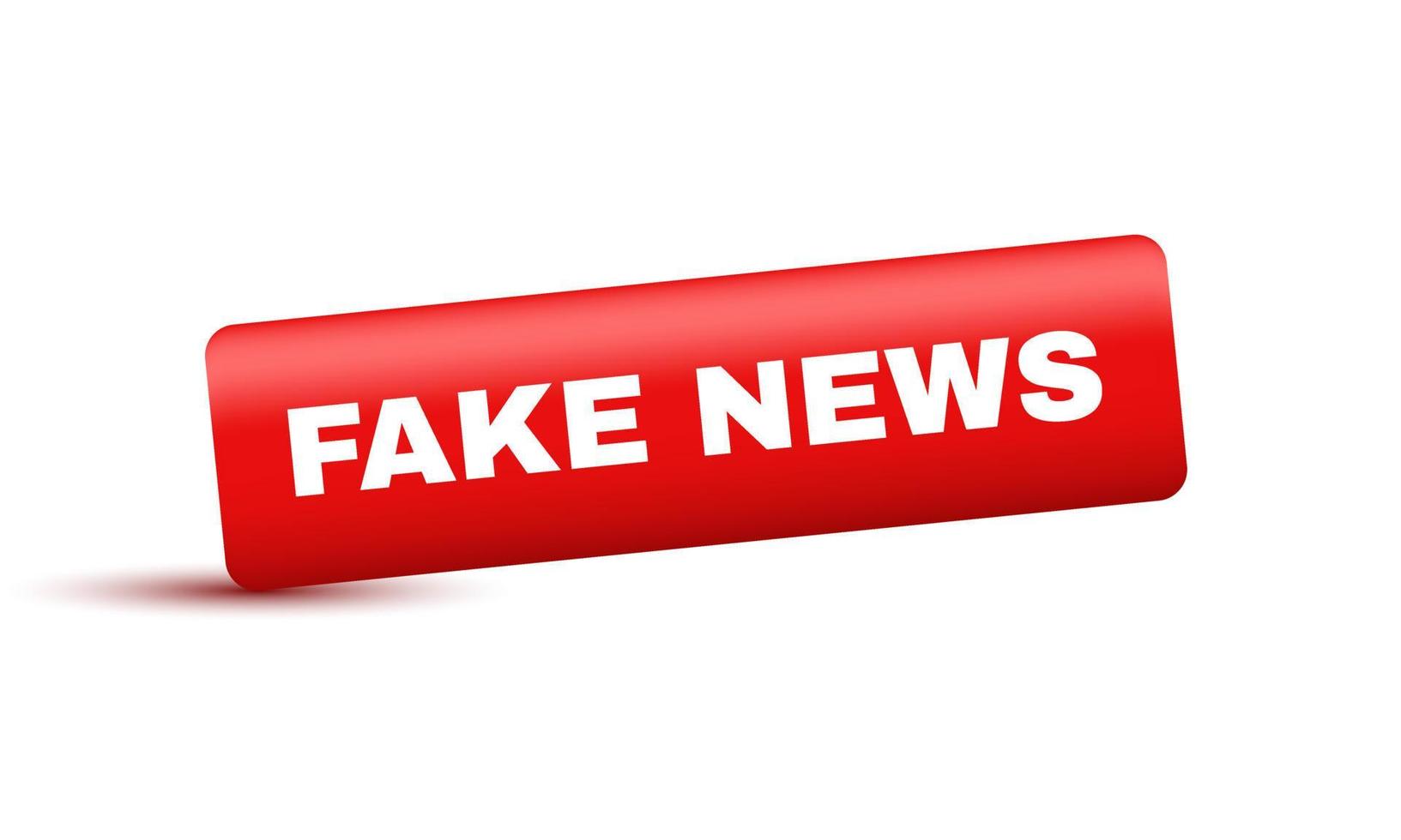 unico realistico 3d rosso fake news grunge timbro di gomma design isolato su vettore