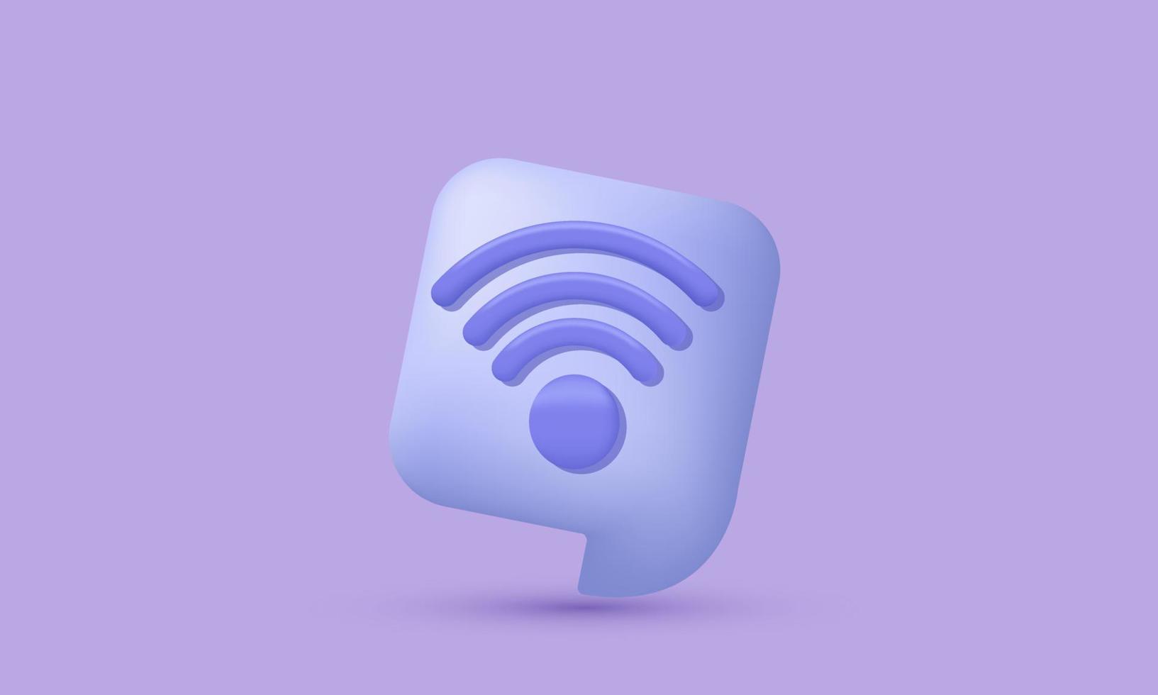 design unico e realistico della rete di condivisione della connessione wireless 3d isolato su vettore