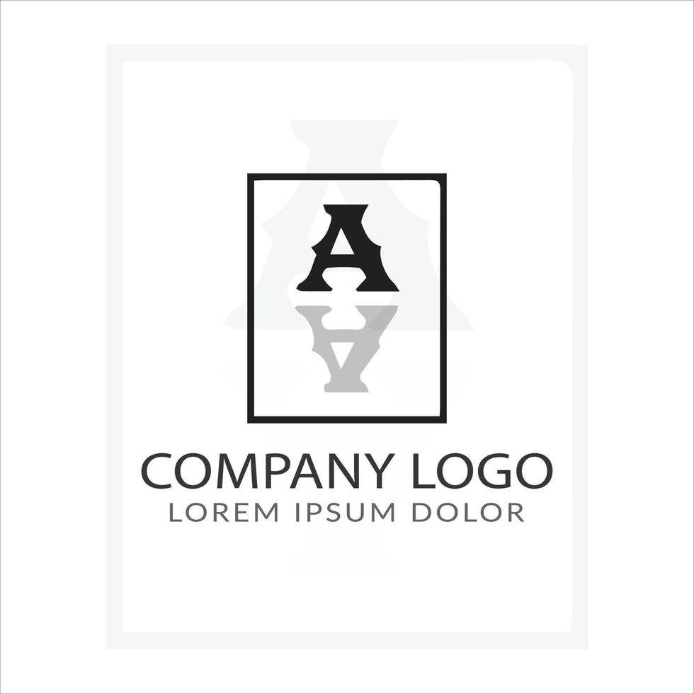 lettera a logo design vettore