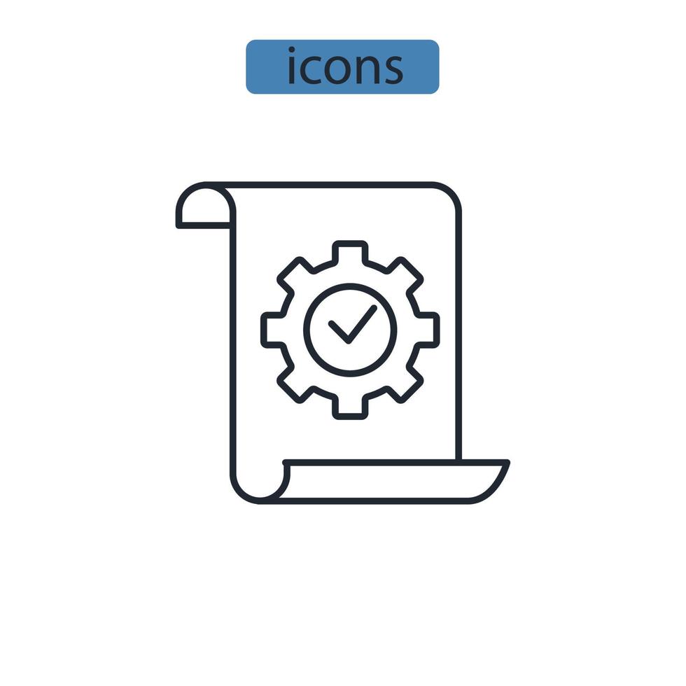icone di procedura simbolo elementi vettoriali per il web infografico