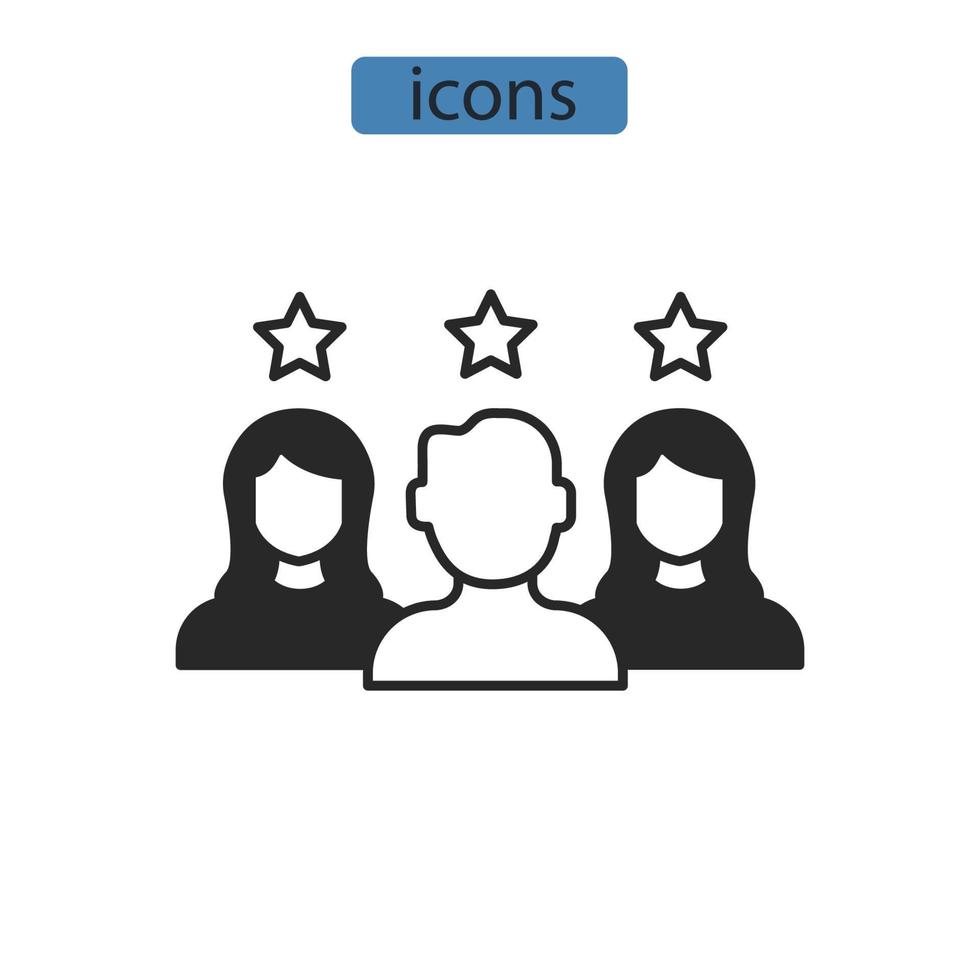 icone del cliente simbolo elementi vettoriali per il web infografica