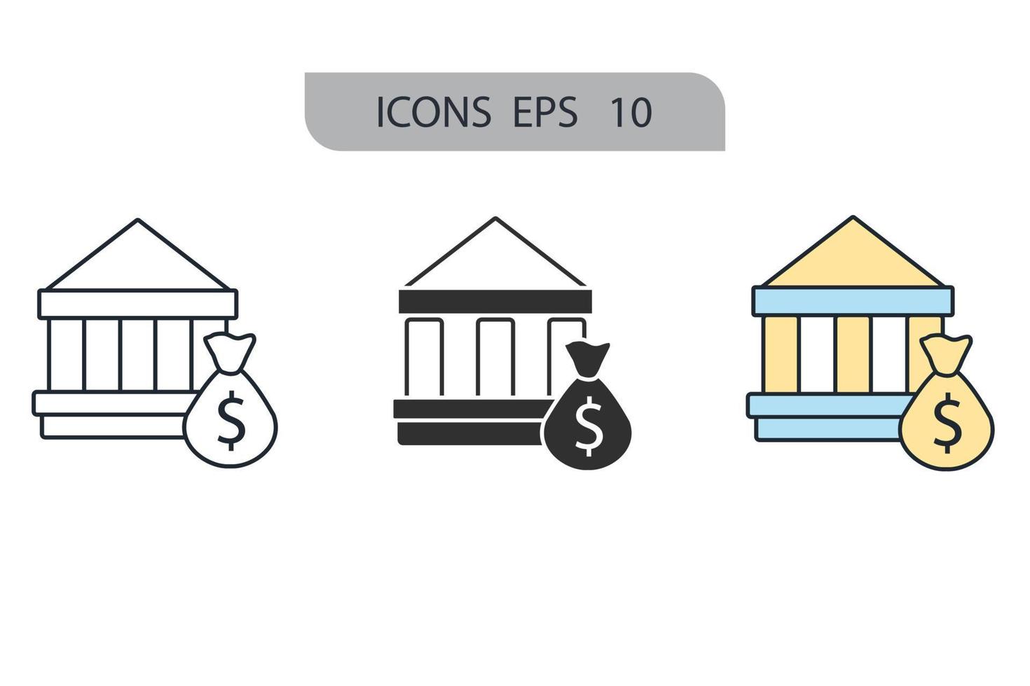 icone bancarie simbolo elementi vettoriali per il web infografica