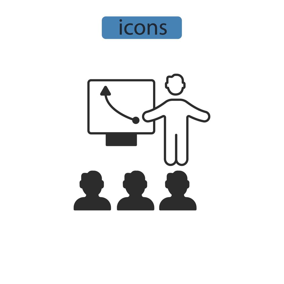 icone di formazione simbolo elementi vettoriali per il web infografica