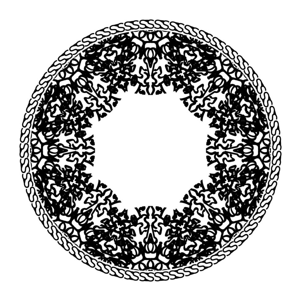 vettore cerchio astratto rotondo. stile mandala.