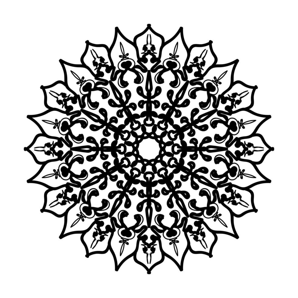 mandala disegnato a mano. decorazione in ornamento etnico orientale doodle. vettore