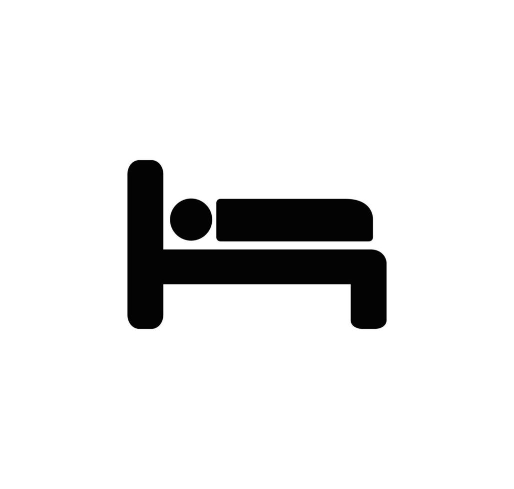 modello di progettazione del logo di vettore dell'icona del letto