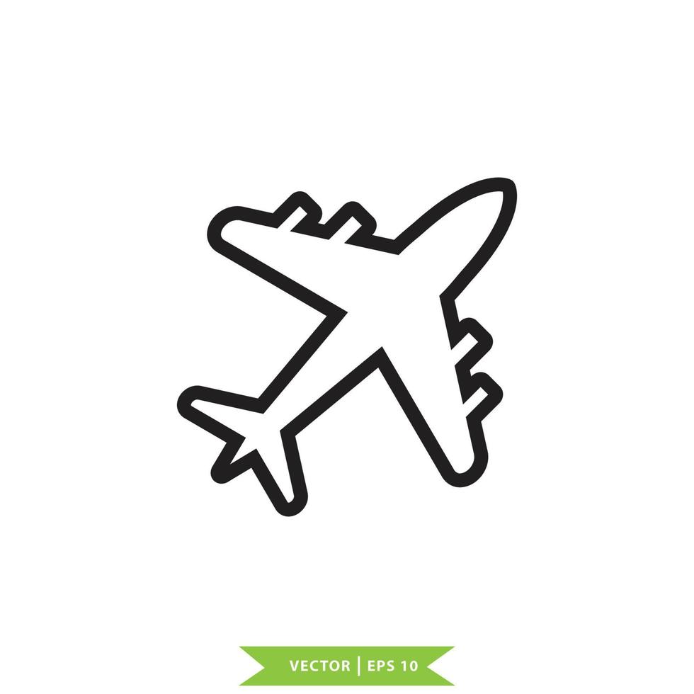 modello di progettazione del logo di vettore dell'icona dell'aeroplano