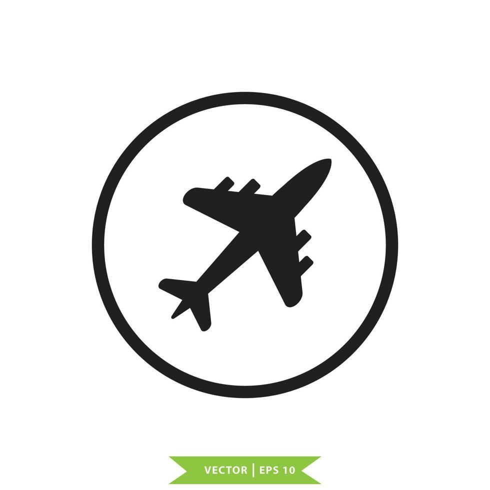 modello di progettazione del logo di vettore dell'icona dell'aeroplano