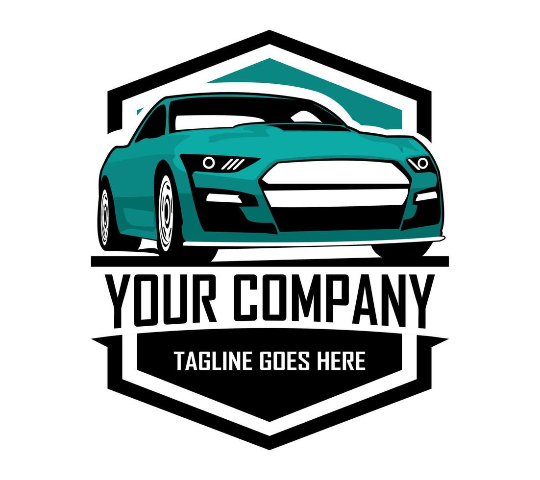 modello di logo di muscle car per la tua azienda. illustrazione del logo vettoriale
