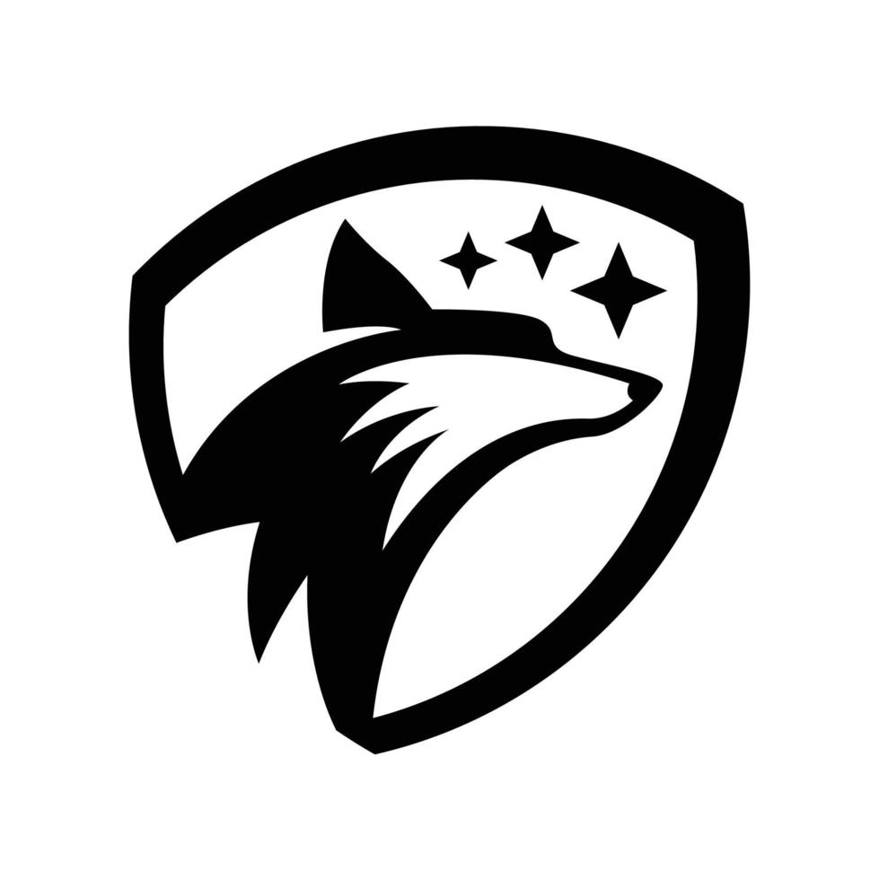 logo del lupo. sagoma di lupo isolato su sfondo bianco vettore