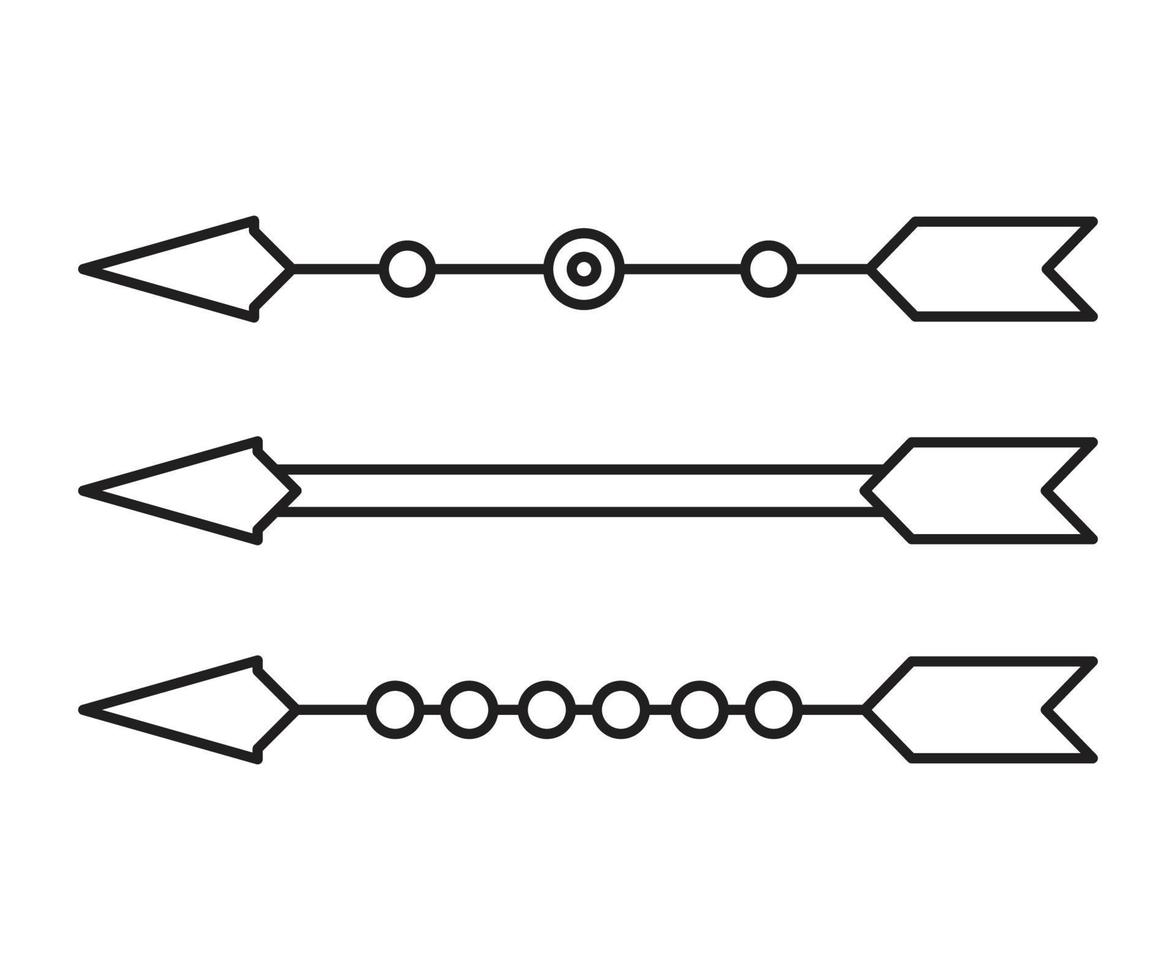 illustrazione della linea di divisione delle frecce vettore