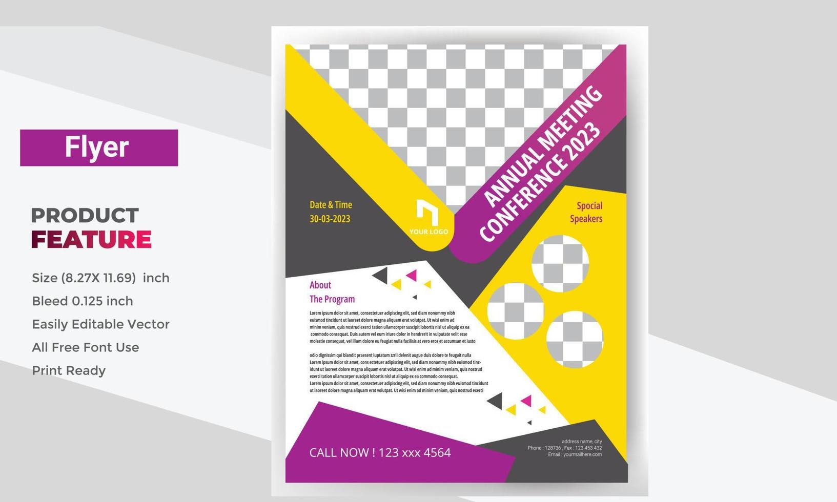 volantino brochure copertina design layout spazio, illustrazione vettoriale. modello in formato a4 vettore