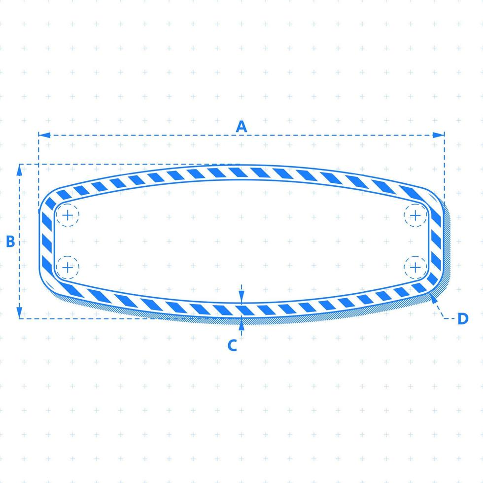 banner blueprint con componenti di un disegno tecnico. tecnologia digitale e progettazione ingegneristica. mockup vuoto per testo e grafica. vettore