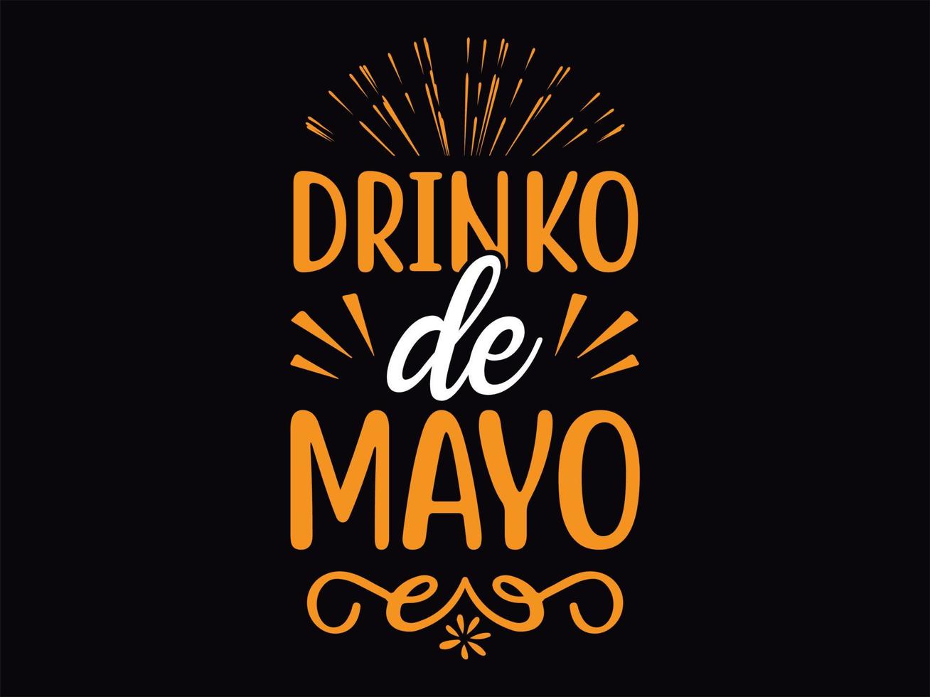 cinco de mayo t-shirt design file vettoriale