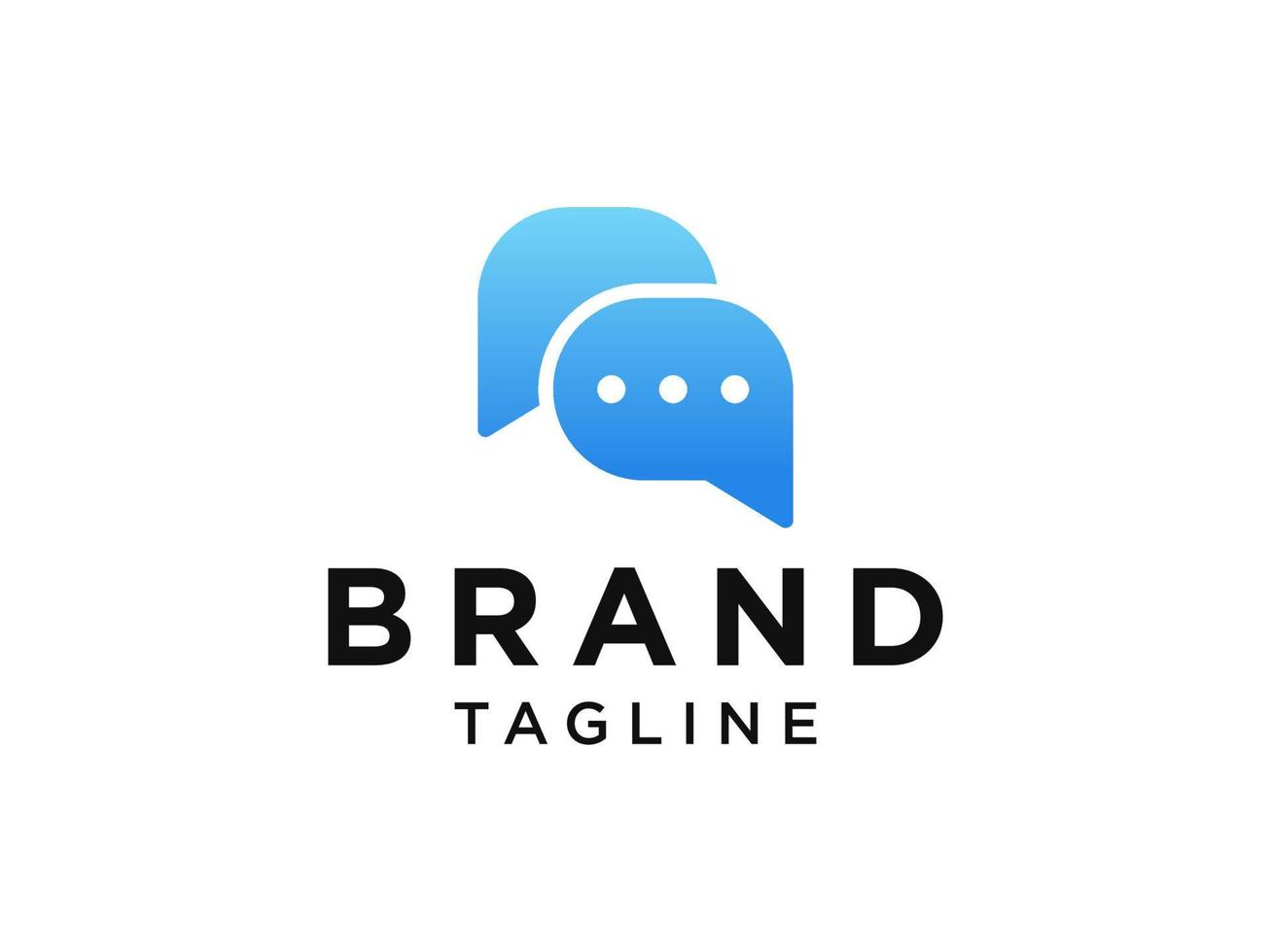 icona di conversazione di chat bolla vocale blu isolata su sfondo bianco. elemento del modello di progettazione vettoriale piatto per risorse web e social media.