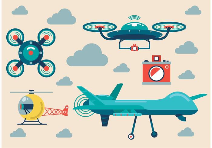 Insieme di vettore aereo e drone