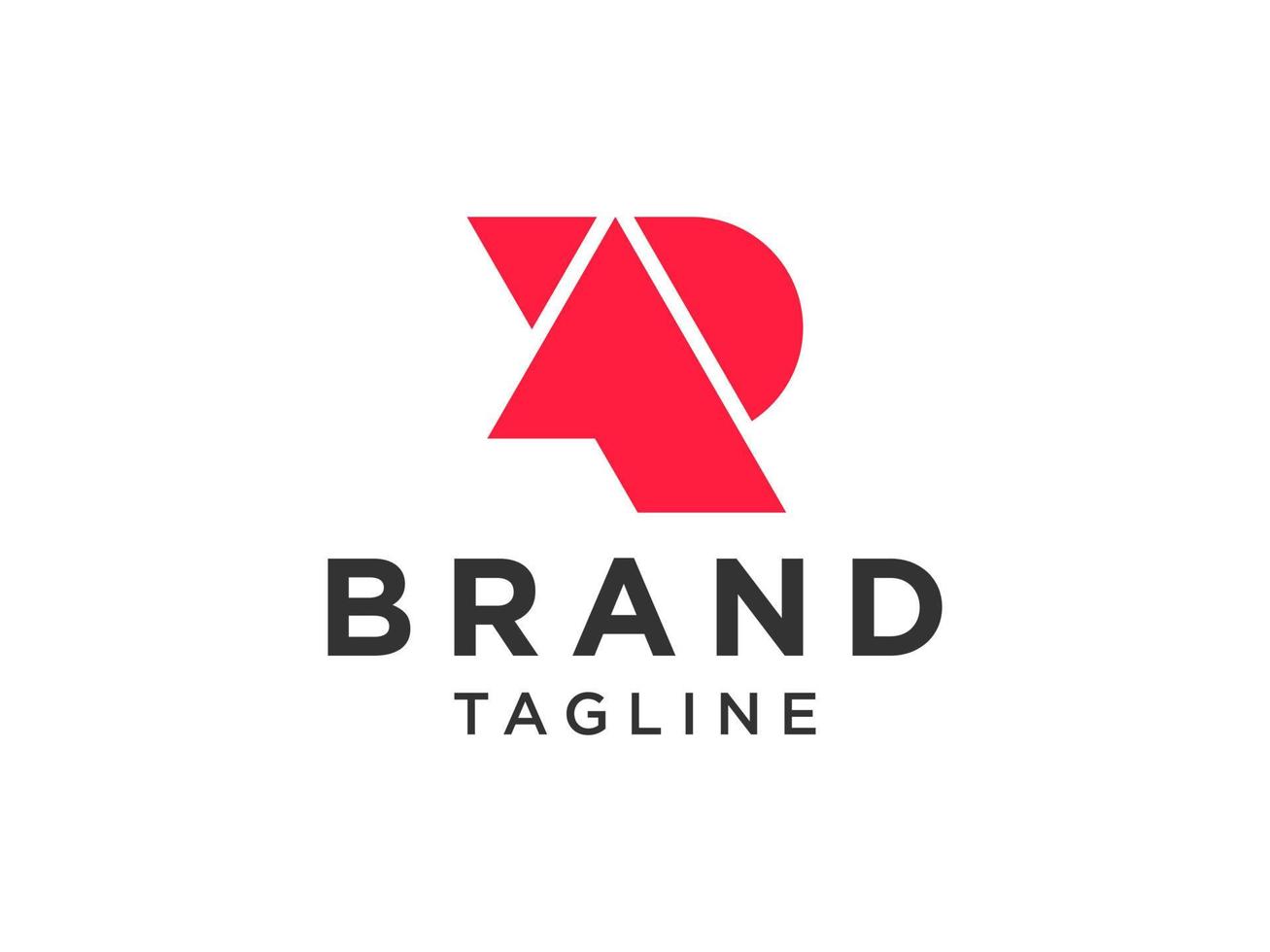lettera iniziale r logo. stile origami lettera collegata rossa isolato su priorità bassa bianca. utilizzabile per loghi aziendali e di branding. elemento del modello di progettazione logo vettoriale piatto.