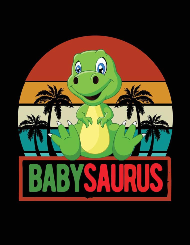 poster di baby saurus vettore