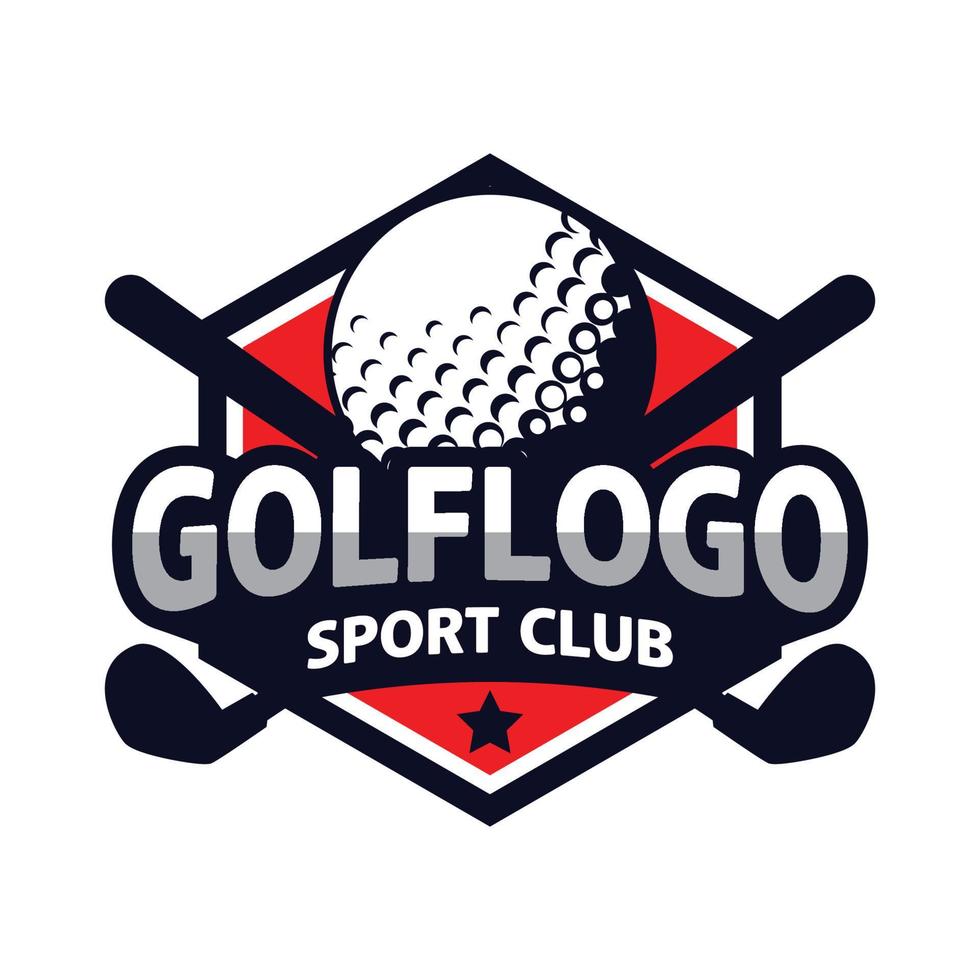 design del logo da golf, logo sportivo vettore