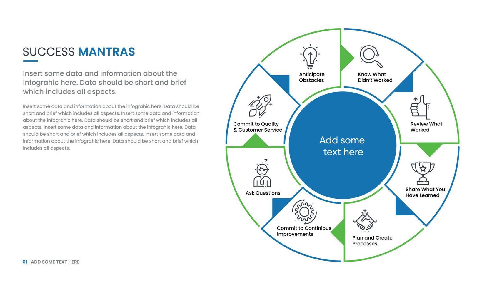 mantra di successo per startup, aziende e aziende. concetto di successo e leadership. può essere utilizzato per presentazioni, pubblicità, brochure, riviste, marketing e layout. illustrazione vettoriale