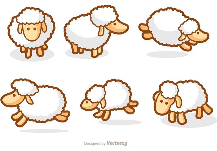 Vettori di pecore carine