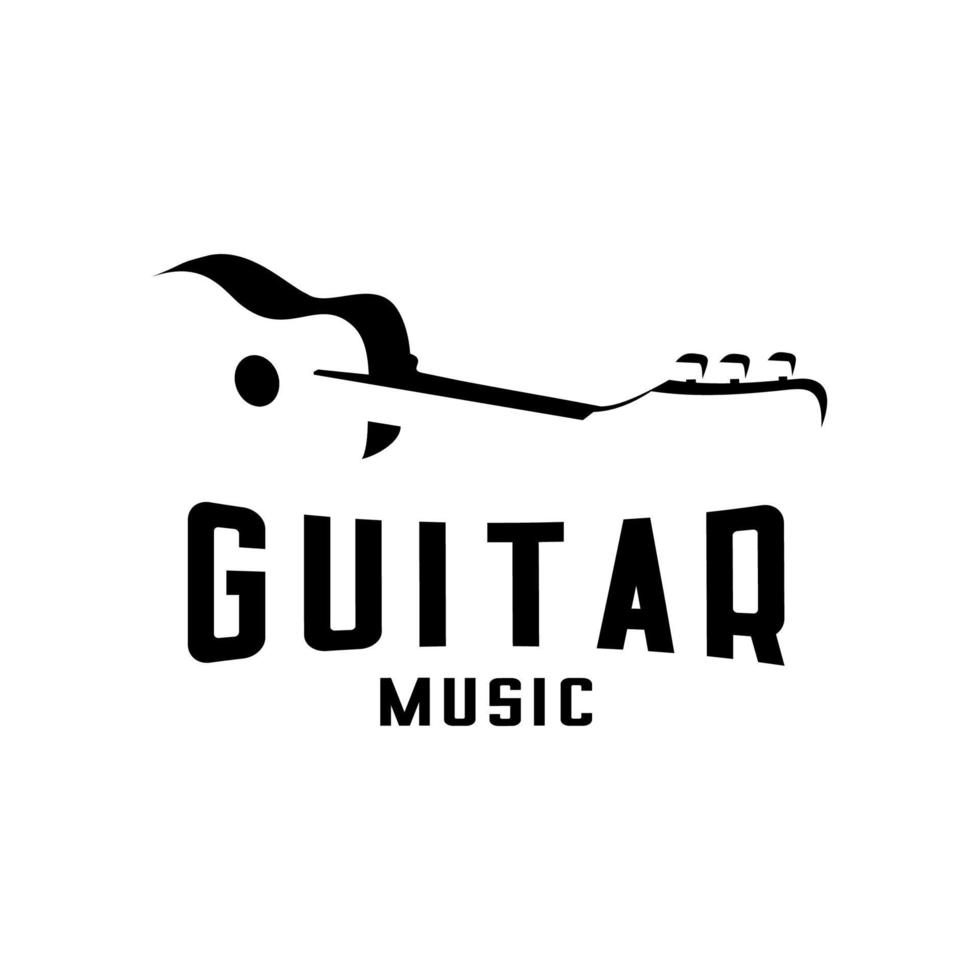 illustrazione vettoriale di chitarra, icona di vettore di musica
